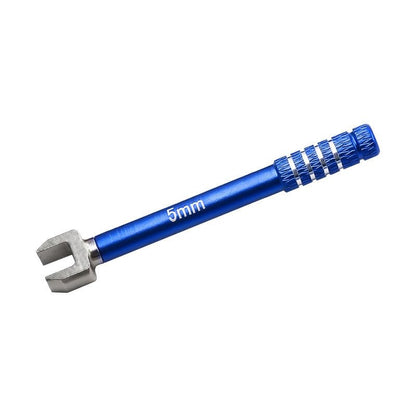RC Open End Wrench Set 3-6mm 5PCS for 1/10 RC Cars, Blue | For turnbuckle setup, steering link adjustment and routine RC chassis maintenance - color: Blue