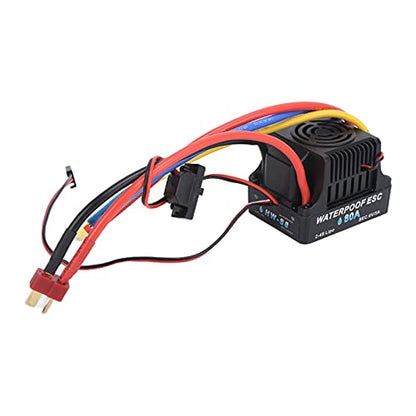 Alomejor Brushless Motor 80A Waterproof Brushless ESC Electronic Speed Controller with Heat Dissipation for 1/8 RC Car