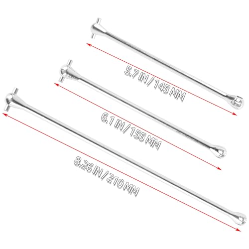 RC Drive Shaft Dogbone Upgrades Part for 1/5 KRATON 8S BLX Outcast 8S BLX,Centor Driveshaft Axles Dogbone Part,Silver - color: Silver - (3pcs Axles Dogbone)