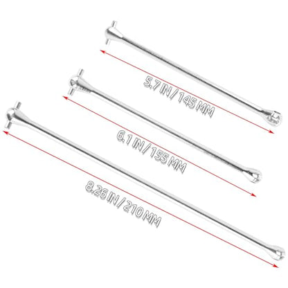 RC Drive Shaft Dogbone Upgrades Part for 1/5 KRATON 8S BLX Outcast 8S BLX,Centor Driveshaft Axles Dogbone Part,Silver - color: Silver - (3pcs Axles Dogbone)