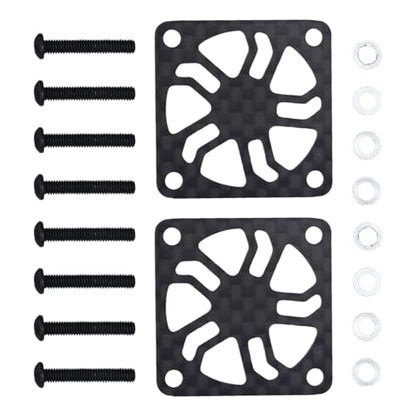2Pcs RC Cooling Fan Cover, Carbon Fiber Electric Motor Cooling Fan Cover with Screw, Light Weight ESC Motor Heatsink Protector for RC Car Boat Truck Motor (30x30mm)