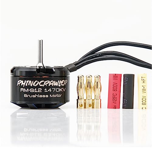 RhinoCrawler Crawler 3524 Outrunner Brushless Motor for 1/10 1/12 AM32 ESC40A RC Crawler Car Axial SCX10 Traxxas TRX-4 TRX-6 Tamiya (RM-S12 1470KV Motor) - color: RM-S12 1470KV Motor