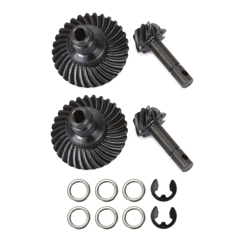 AMK 2 Sets Metal SCX10 III Bevel Gear, Ring Pinion Gear Set, -20% 8T-30T 1/10 Capra Underdrive Differential Axle Gears for RC Crawler Axial SCX10 Upgrades AR44 AR45 F9 (8T-30T) - size: 8T-30T