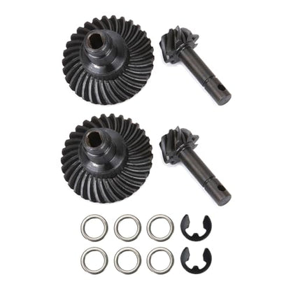 AMK 2 Sets Metal SCX10 III Bevel Gear, Ring Pinion Gear Set, -20% 8T-30T 1/10 Capra Underdrive Differential Axle Gears for RC Crawler Axial SCX10 Upgrades AR44 AR45 F9 (8T-30T) - size: 8T-30T