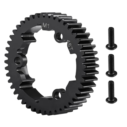 Steel 46T Main Spur Gear M1 for Tra-xxas X-MAXX XRT E-REVO 2.0 New | MAXX XO-1 6S 8S Maxx 4S 1/5 1/6 1/7 1/10 RC Car Upgrade - size: 46T