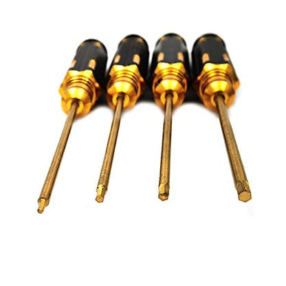 KIRO&SEEU Hex Driver Set 4 Piece Steel Allen 1.5 2.0 2.5 3.0 mm Hex Screw driver Tools Kit Se RC Tools Helicopter
