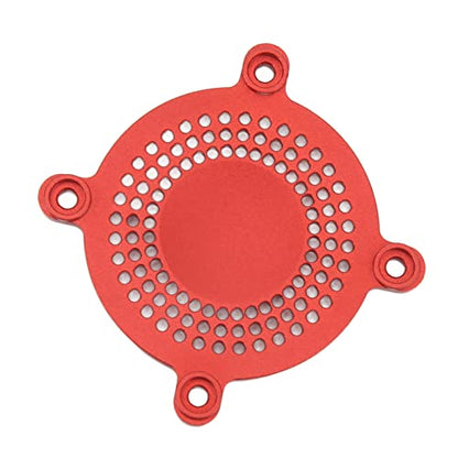 RC Fan Cover 50mm Aluminum Alloy CNC Machining ESC Cooling Fan Cover, Lightweight Protective Cover for RC Car ESC with Enhanced Heat Dissipation and Rugged Design (Red) - color: Red