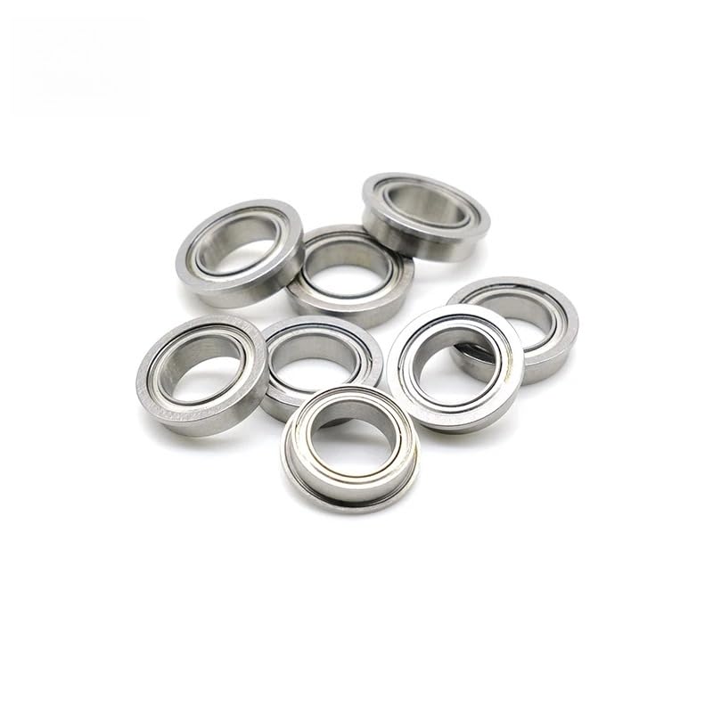 10PCS ABEC-7 MF128ZZ 8x12x3.5 mm Chrome Steel Deep Groove Ball Bearing MF128ZZ Flanged Ball Bearing MF128 - size: MF128ZZ 8x12x3.5