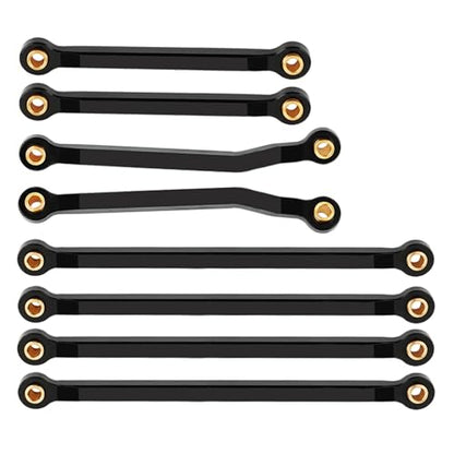 High Clearance Links Set CNC Aluminium Chassis Link for TRX4M High Trail K10 F150 1/18 RC Crawler Upgrade Part (Black) - color: Black