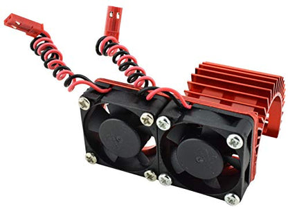 540/550 Aluminum Heat Sink W/Two 30mm Fans - 3 Colors to Choose from (Red)