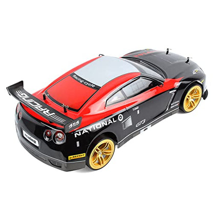 RC Buggy 70km/H High-Speed Drift Racing 2.4G 4WD Electric RC Vehicle RC Flat Running Drift Rally Racing Rubber Tire RC Truck Gift Replacement Tires,2 Batteries - color: Dark