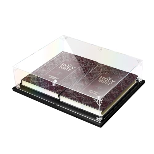 Clear Acrylic Display Case for Bible, Book Display Case, Stamp or Coin Collection Display Case Self Assemble Display Case Collectibles Acrylic Display Box(32x25x8cm, 12.6x9.8x3.1inch) - size: 12.6x9.8x3.1inch, 32x25x8cm