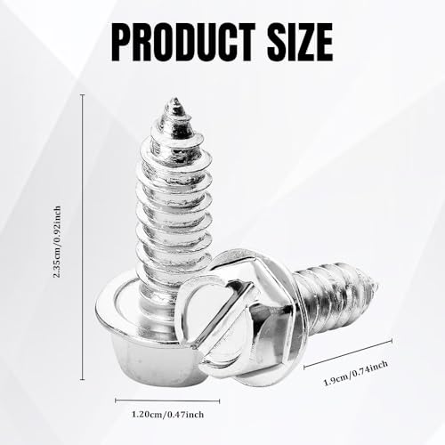 License Plate Screws, License Plate Screw Kit for Front & Rear Plates | Rust Proof License Plate Bolts, Stainless Steel Screws for US Domestic Vehicles & Select Imports - color: 8PCS Silver