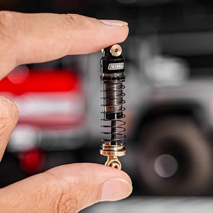 INJORA 40mm Big Bore Aluminum Oil Shock with Brass Ends for SCX24, Black