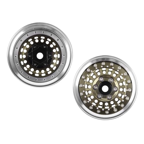 RC 1.9" Beadlock Wheels with Adjustable Offset for TRX4 SCX10 - color: Desert Gold