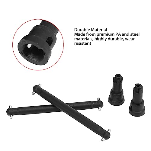 Horoper Steel Drive Shaft & Wheel Stub Axle, Rear CVD Drive Shaft Dogbone Set Steel Construction Efficient for SCY16101 16102 16103 16201 1/16 RC Car