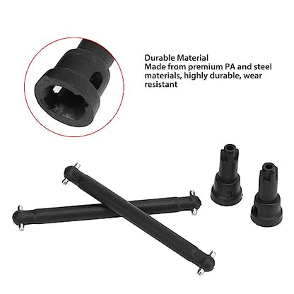 Horoper Steel Drive Shaft & Wheel Stub Axle, Rear CVD Drive Shaft Dogbone Set Steel Construction Efficient for SCY16101 16102 16103 16201 1/16 RC Car