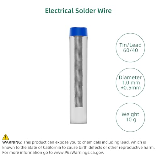 Soldering Iron Kit, 60W 110V Adjustable Temperature Soldering Gun Welding Tools, 5pcs Replacement Tips and Solder Wire (Basic)