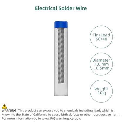 Soldering Iron Kit, 60W 110V Adjustable Temperature Soldering Gun Welding Tools, 5pcs Replacement Tips and Solder Wire (Basic)