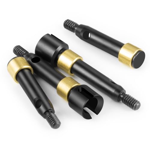 Hard Steel 1144 Front & Rear Axle Drive Shafts (+3mm Wide)/(+5mm Wide) CVD Driveshafts Upgrades Parts Accessories for 1/24 RC Crawler Car Losi Micro-B Buggy Replace (+3MM Wide) - color: +3mm Wide