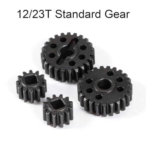 Heat Treated Steel 15T/20T Portal Overdrive Gear 36% OD 12T/23T Standard Gear for Axial 1/10 Capra F9 SCX10 III AR45 Portal Axle (12T 23T) - color: 12t 23t