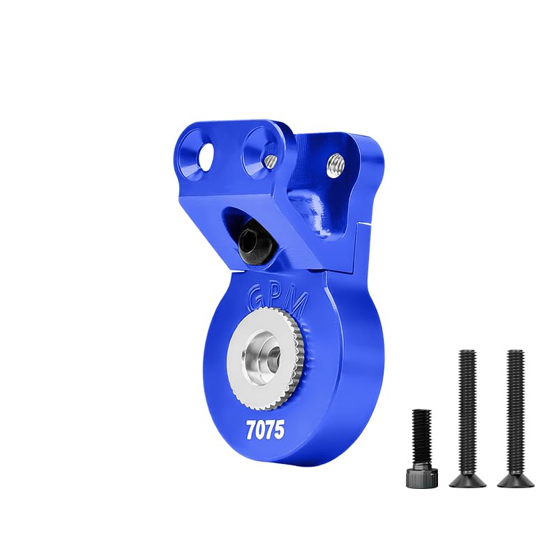 GPM Upgrades Aluminum 7075 Servo Saver Steering 25T W. Built-in Spring for Arrma 1/10 Gorgon 4X2 Mega 550 Brushed Monster Truck Rtr-Ara3230St1 (Blue) - color: Blue
