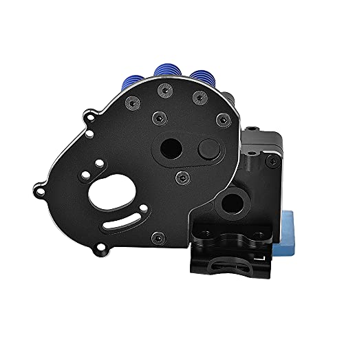 Globact Aluminum Transmission Case Gearbox with Aluminum Motor Plate and Arm Mounts Upgrade Parts for Traxxas Slash 2WD Rustler Stampede Bandit 1/10 RC Car (Replace of 3691) | Aluminum Gearbox Halves for Traxxas Slash 2WD Rustler Stampede Bandit F-150 (Re
