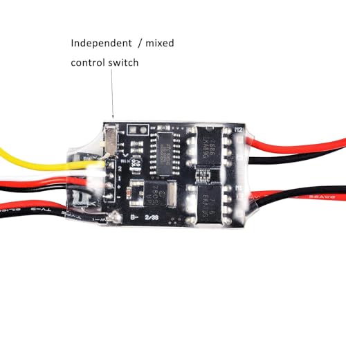 YoungRC Dual Way Bidirectional Brushed ESC 2S-3S Lipo 5A ESC Speed Control for RC Model Boat Tank 130 180 Brushed Motor Spare Parts
