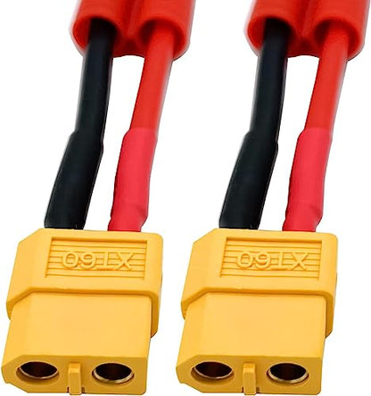 2pcs XT60 Plug Female Connector to HXT 4MM Banana Plug Bullet Male Female Connector Wired Adapter for RC Lipo Battery RedCat Racing and Exceed RC