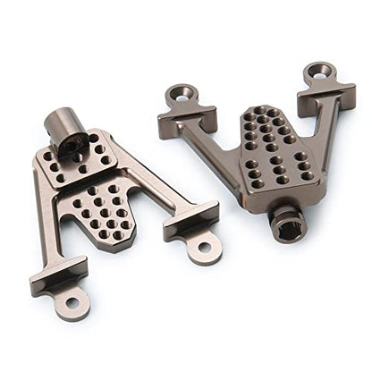 4PCS Aluminum Front & Rear Shock Tower Hoops, Titanium | Bracket Mount, Upgrade Parts, For Axial SCX10 1/10 Scale, Crawlers Truck Car - color: Titanium