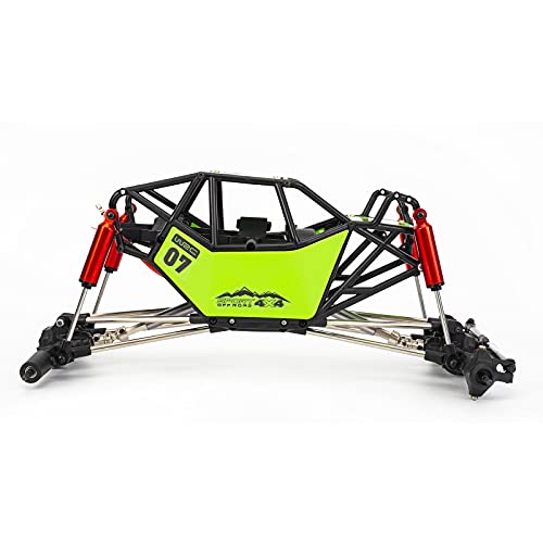 1/10 RC Car 310mm Wheelbase Rock Buggy Frame Chassis with Nylon Tube Roll Cage for 1/10 Remote Control Crawler Car SCX10 90046 TRX4 (Without Wheels, Green) - color: Without Wheels, Green