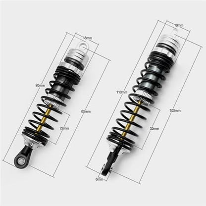 RC Car Assortment For TRX4 For SCX10 D90 For Slash 1/10 For Climbing Car RC Shock Absorber With Four Spare Springs, Hole Distance 88mm