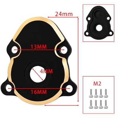 Heavy Duty Brass Steering Knuckles + Front Axle Weights Cover for Redcat Ascent-18 1/18 RC Crawler Upgrades Parts, 50g/Set (Front)