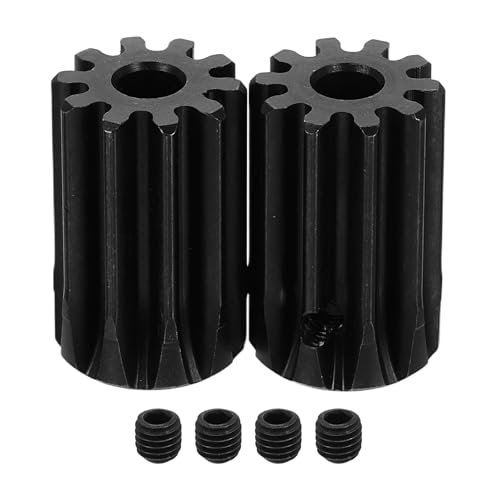 uxcell 2Pcs 1.5 Mod 10T Spur Gear 6mm Bore, 1045 Steel Pinion Gear Black Surface Treatment, 20°Pressure Angle, for Spur Rack and RC Model Car or Motor DIY - size: 1.5 Mod 10T, 6mm