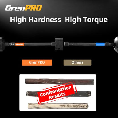 GRENPRO Allen Wrench Drill Bit Set, 22PCS 4-Inch Metric & SAE Impact Bits | 4-Inch Magnetic Hex Bits with 1/4-Inch Shanks Reach Recessed Fasteners and Fit Impact Drivers for Automotive and Home Repair - size: 4" 22pcs(Metric&SAE)