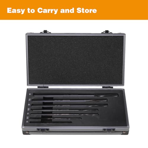 M2 High Speed Steel Premium Chucking Reamer Set, 7 pcs Fractional Sizes 1/8" Thru 1/2", Spiral Flute, Enlarge, Smooth and Finishing Holes - size: 7PCS Kit