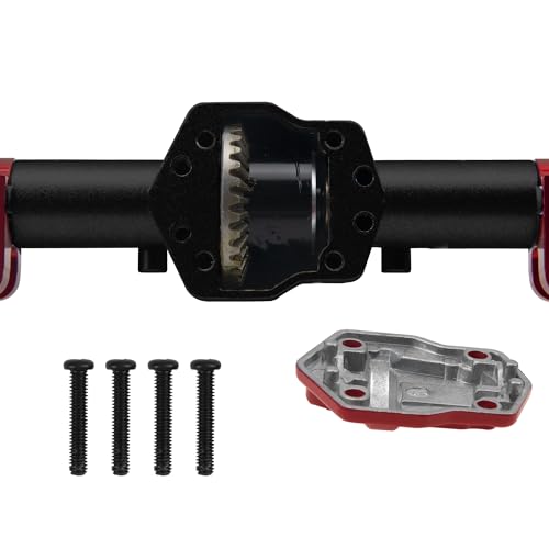 Metal Front & Rear Portal Axle Set Upgrades Parts Compatible with 1/12 MN128 G500 MN86K MN86KS MN86S RC Crawler Car (Black) - color: Black