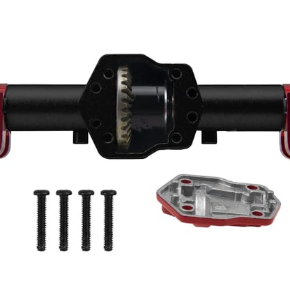Metal Front & Rear Portal Axle Set Upgrades Parts Compatible with 1/12 MN128 G500 MN86K MN86KS MN86S RC Crawler Car (Black) - color: Black