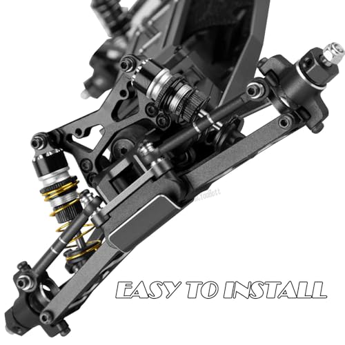 RC Upgrades Part for 1/24 1/28 Micro-B/Micro-T 2S 2WD,Suspension Arms/Caster Block/Steering Blocks/Rear Stub Axle Carriers/Mount/RC Shocks/Shock Mounts/Drive Shaft/Links/Gearboxes,Black - color: Black-(upgrades Part）
