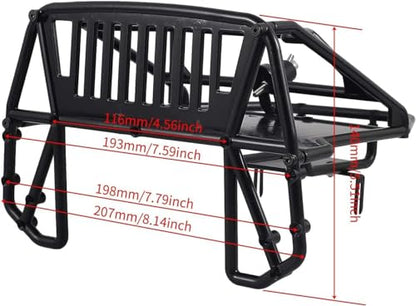 Hard Plastic RC Crawler Body Cab & Back-Half Cage Body Car Shell for 1/10 RC Crawler TRX4 Axial SCX10 II 90046 TRX4 Redcat GEN8 (Cage)