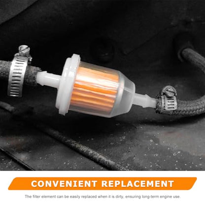 2 PCS Gas Inline Fuel Filters, 1/4" 5/16" Small Engine Motorcycle Gas Filter with Magnet, Inline Fuel Filters Replacement for AM116304 120-436 25 050 22-S Gy20709 21541500