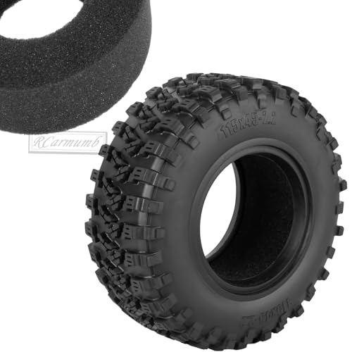 2.2 Inch RC Crawler Tires for 1/10 TRX4 SCX10 Capra AMG 6x6 Gen8 Everest Gen7 Pro Off-Road Vehicles,All-Terrain High Grip Soft Rubber Tires w/Deep Tread & Foam Insert,Styled - style: StyleD(4pcs)