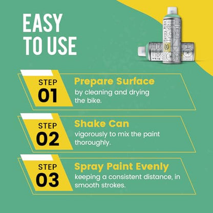 Spray.Bike Spray Paint - Ariel (Bright Mint Green) | Designed Mainly for Bicycles | Multi-Use Acrylic Spray Paint for Metal, Plastic | High Coverage Bike Paint, 400ml - color: Ariel