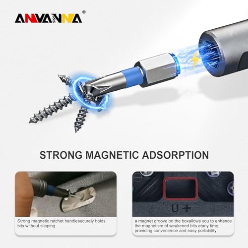 42 in 1 Magnetic Screwdriver, Screwdriver Set, Multi Bit Ratcheting Screwdriver Set with Storage Case Repair Tool Kit for Computer, Eyeglass, Bicycles, Watch, Ring Doorbell, Furniture and DIY - color: Grey Ratchet