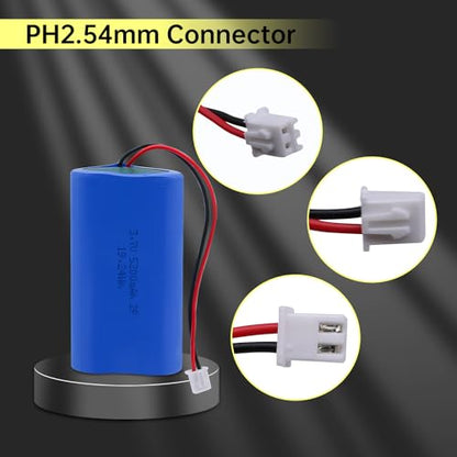 3.7V Lithium Batteries 5200mah Rechargeable Battery Pack Lithium Ion Batteries with XH2.54mm Connector 3.7 Volt for Bluetooth Speaker, Electronics, Toys, Lighting