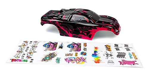 SummitLink Custom Body Muddy Hot Pink Over Black Compatible for 1/10 Scale RC Car or Truck (Truck not Included) R-NR-01