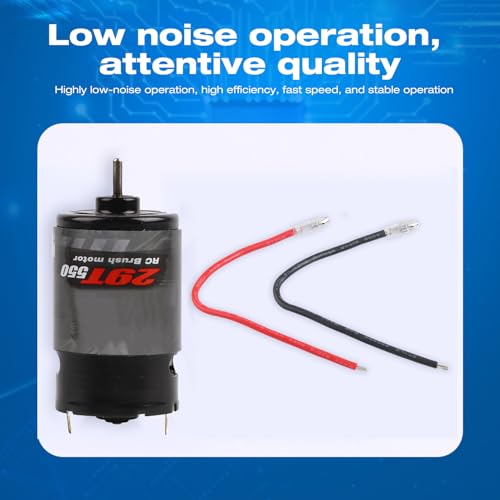 RC Brushed Motor, Low Noise High Performance 550 Motor 29T Standard for Off Road Crawler RC Car Enthusiasts Hobbyists Outdoor Adventure Racing
