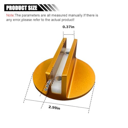 Universal Magnetic Jack Pad, 0.37" Slotted Aluminum Grooved Pad | Jack Puck Pinch, Pinch Weld Frame Rail Adapter with Large Slotted for Most Cars SUVs Trucks, Orange - color: Orange