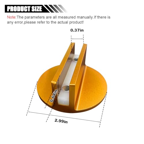 2PCS Universal Magnetic Jack Pad, 0.37" Slotted Aluminum Grooved Pad | Jack Puck Pinch, Pinch Weld Frame Rail Adapter with Large Slotted for Most Cars SUVs Trucks, Orange - color: Orange-2PCS