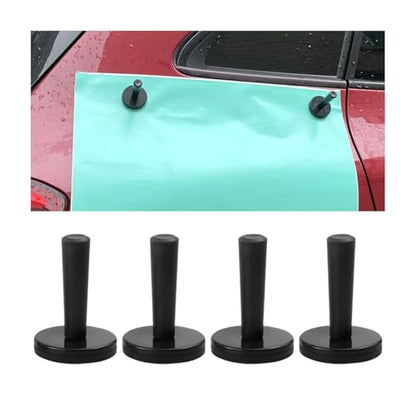 Zpana Car Wrap Magnet Holder, 4PCS Vehicle Window Tint Gripper for Sign Vinyl, Automotive Wrapping Crafts Sign Making Film Fix Aid Tool Set Accessories, Universal for SUV, Sedan, Truck (Black) - color: Black